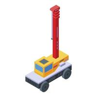 Lift truck crane icon, isometric style vector