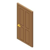 Quest door icon, isometric style vector