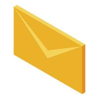 icono de sobre de correo electrónico, estilo isométrico vector