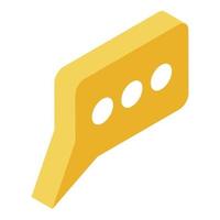 Short message icon, isometric style vector