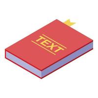 Copywriter text icon, isometric style vector