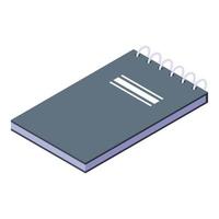 Notebook icon, isometric style vector