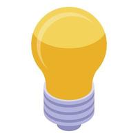 Light bulb icon, isometric style vector