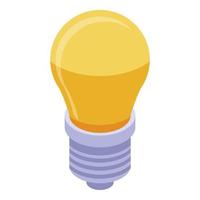 Idea bulb icon, isometric style vector