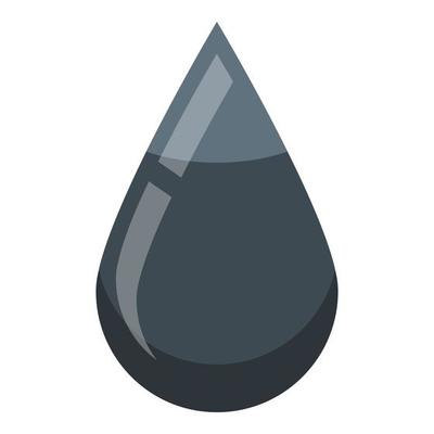 Black drop icon, isometric style