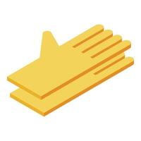 Rubber gloves icon, isometric style vector