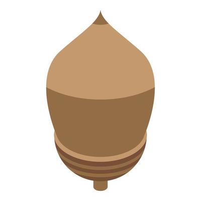 Tree acorn icon, isometric style