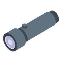 Flashlight icon, isometric style vector