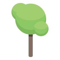 icono de árbol verde, estilo isométrico vector