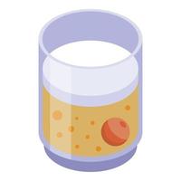 Margarita cocktail icon, isometric style vector