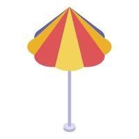 Pool umbrella icon, isometric style vector