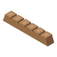 Chocolate bar line icon, isometric style vector
