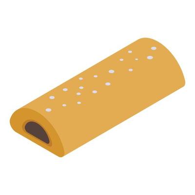 Jelly biscuit bar icon, isometric style