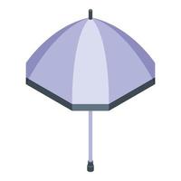 Grey fashion umbrella icon, isometric style vector