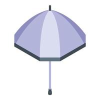 Grey fashion umbrella icon, isometric style vector