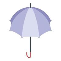 Grey umbrella icon, isometric style vector