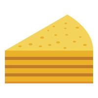 Piece of cake icon, isometric style vector