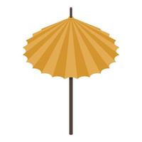 Asian umbrella icon, isometric style vector