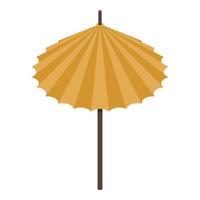 Asian umbrella icon, isometric style vector