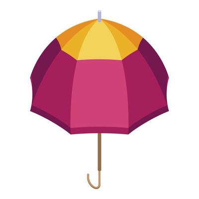 Broken umbrella icon, isometric style