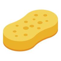 Cleaning sponge icon, isometric style vector