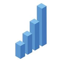 Nutritionist graph chart icon, isometric style vector