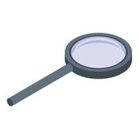 Manager magnifier icon, isometric style vector