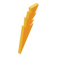 Light bolt icon, isometric style vector