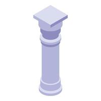 icono de columna de jardín, estilo isométrico vector