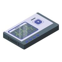 Cardiologist device icon, isometric style vector