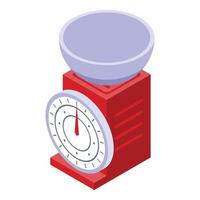 Retro scales icon, isometric style vector