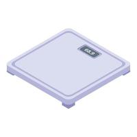 Digital scales icon, isometric style vector