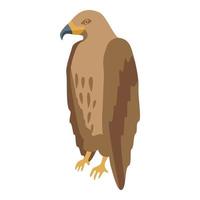 Phoenix eagle icon, isometric style vector