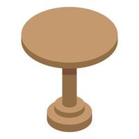 Round garden table icon, isometric style vector