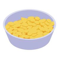 Corn salad icon, isometric style vector