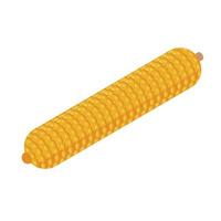 Corn cob icon, isometric style vector