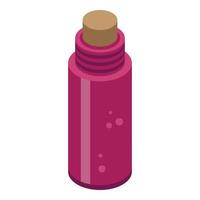 Lilac aroma oil icon, isometric style vector