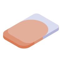 Nail shape icon, isometric style vector