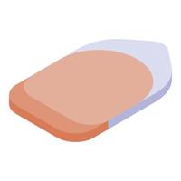 Glamour nail shape icon, isometric style vector