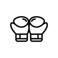 Boxing gloves icon. Sports equipment design illustration. Outline boxing gloves icon suitable for website users, web developers, graphic designers on white background. vector