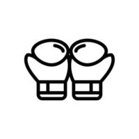 icono de guantes de boxeo. ilustración de diseño de equipos deportivos. icono de guantes de boxeo de contorno adecuado para usuarios de sitios web, desarrolladores web, diseñadores gráficos sobre fondo blanco. vector