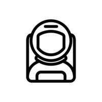 icono de contorno de astronauta. ilustración de astronauta. El diseño de iconos de astronautas es adecuado para desarrolladores de sitios web, creadores de aplicaciones y diseñadores gráficos. vector