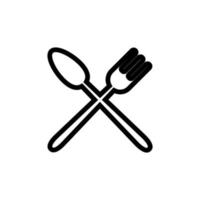 icono del comedor. ilustración de comedor. icono de comedor de contorno adecuado para usuarios de sitios web, desarrolladores web, diseñadores gráficos en un fondo blanco vector