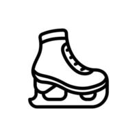 Ice skate icon outline. Sports equipment icon illustration. The Ice Skate icon design is suitable for app designers, website developers, graphic designers. vector