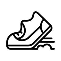 icono de zapato para correr. ilustración de diseño de icono de zapato. icono de zapatos de contorno adecuado para usuarios de sitios web, desarrolladores web, diseñadores gráficos sobre fondo blanco. vector