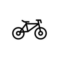 icono de bicicleta de montaña de contorno. ilustración de material deportivo. diseño de icono de bicicleta de montaña adecuado para diseñadores de aplicaciones, desarrolladores de sitios web, diseñadores gráficos. vector