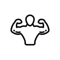 Body Building outline icon. Illustration of sports. Body Building icon design is suitable for website developers, app makers, graphic designers. vector