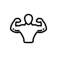 Body Building outline icon. Illustration of sports. Body Building icon design is suitable for website developers, app makers, graphic designers. vector