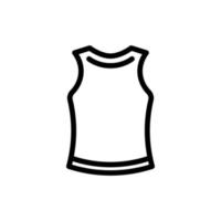 icono de contorno de la camiseta. ilustración de la camiseta. El diseño del icono de la camiseta es adecuado para desarrolladores de sitios web, creadores de aplicaciones y diseñadores gráficos. vector