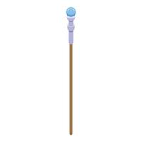 Wizard stick icon, isometric style vector